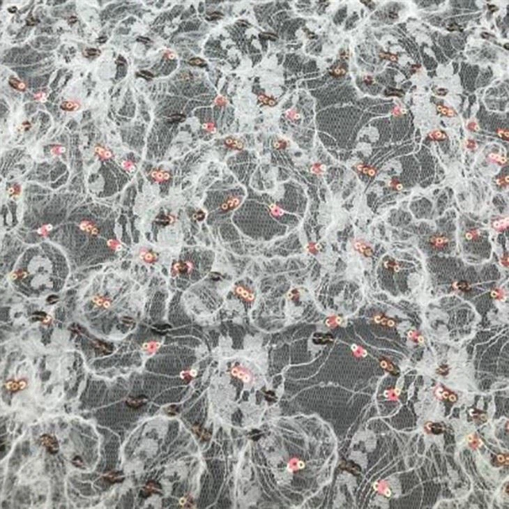 lace fabric with bridal swirl